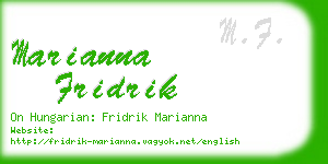 marianna fridrik business card